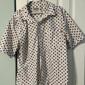 RSVLTS red, white, and blue Stars shirt, 4th of July summer